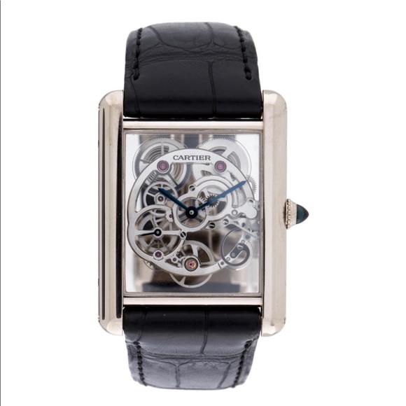 LOUIS CARTIER TANK SKELETON 18k white gold watch. - Picture 3 of 8